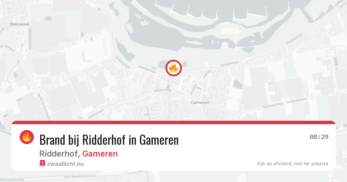 Brand bij Ridderhof in Gameren — 8 apr 2026