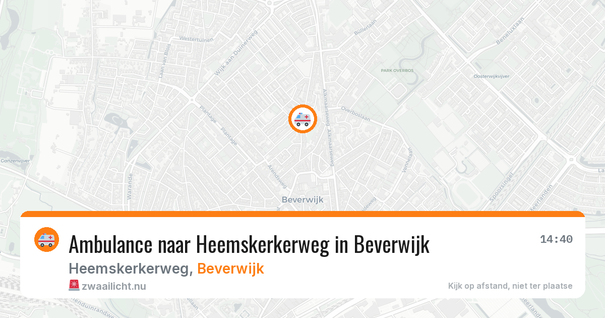 Ambulance naar Heemskerkerweg in Beverwijk — 20 jul 2026