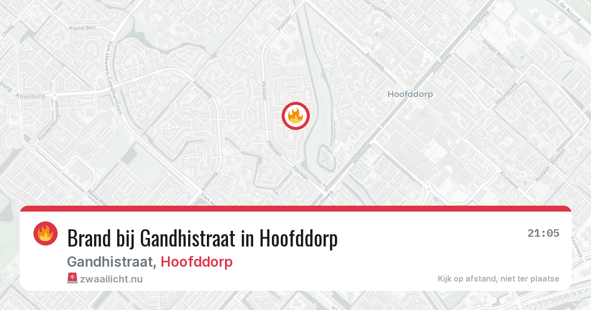 Brand bij Gandhistraat in Hoofddorp — 15 jul 2026