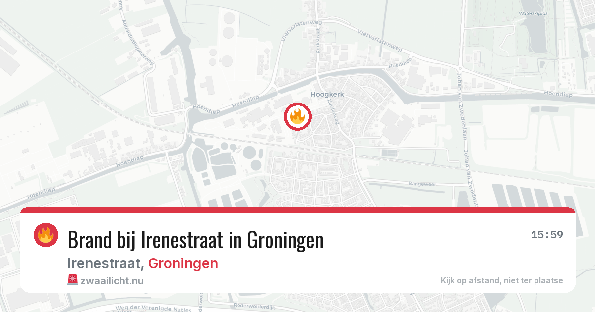 Brand bij Irenestraat in Groningen — 3 jun 2026