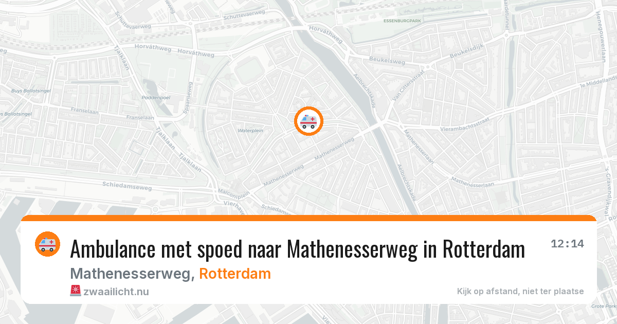 Ambulance met spoed naar Mathenesserweg in Rotterdam — 8 mei 2026
