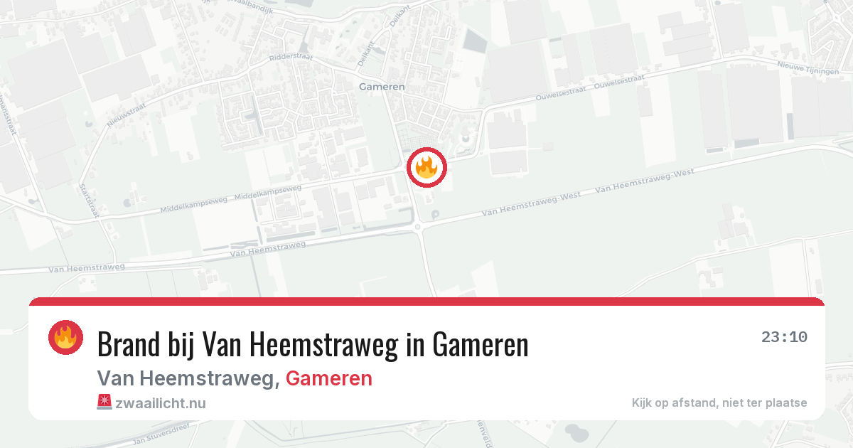 Brand bij Van Heemstraweg in Gameren — 25 feb 2026