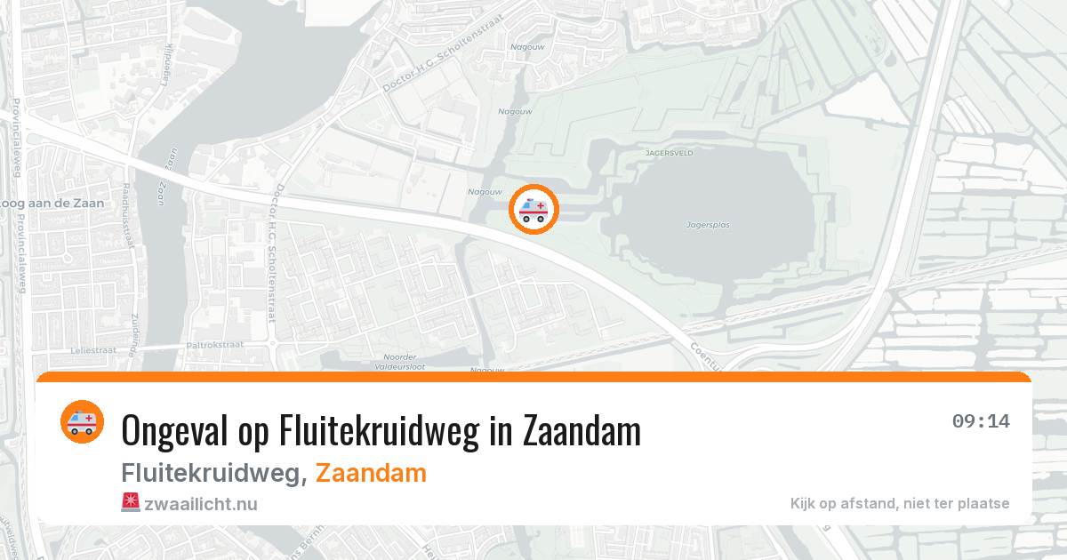 Ongeval op Fluitekruidweg in Zaandam — 9 apr 2026