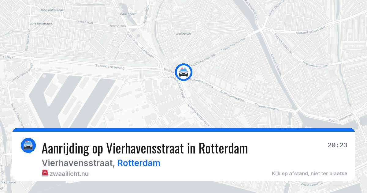 Aanrijding op Vierhavensstraat in Rotterdam — 15 jul 2026