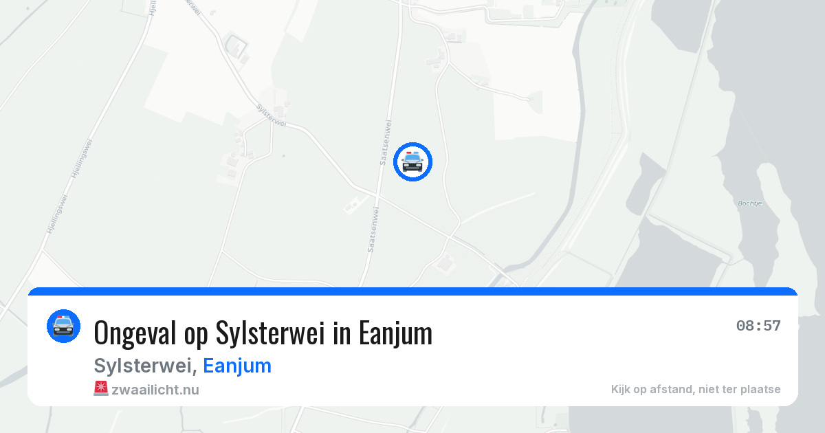 Ongeval op Sylsterwei in Eanjum — 9 apr 2026
