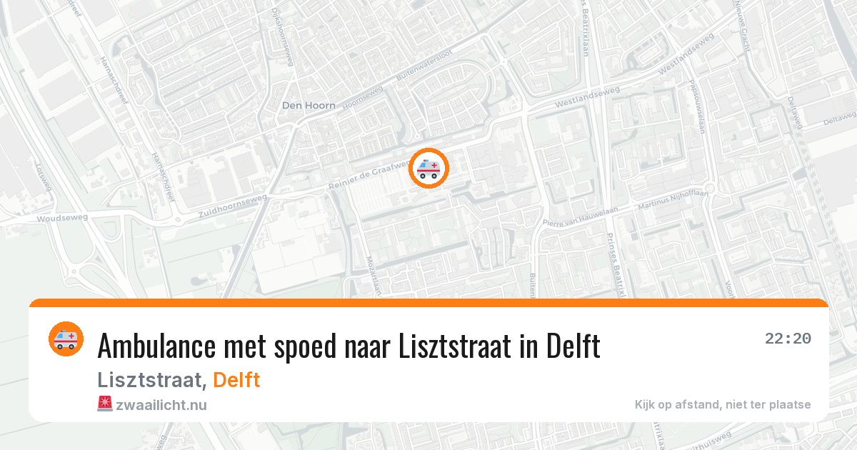 Ambulance met spoed naar Lisztstraat in Delft — 11 feb 2026