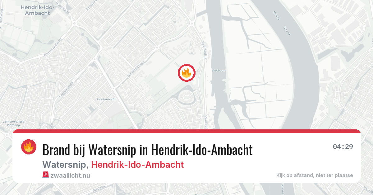 Brand bij Watersnip in Hendrik-Ido-Ambacht — 4 jun 2026