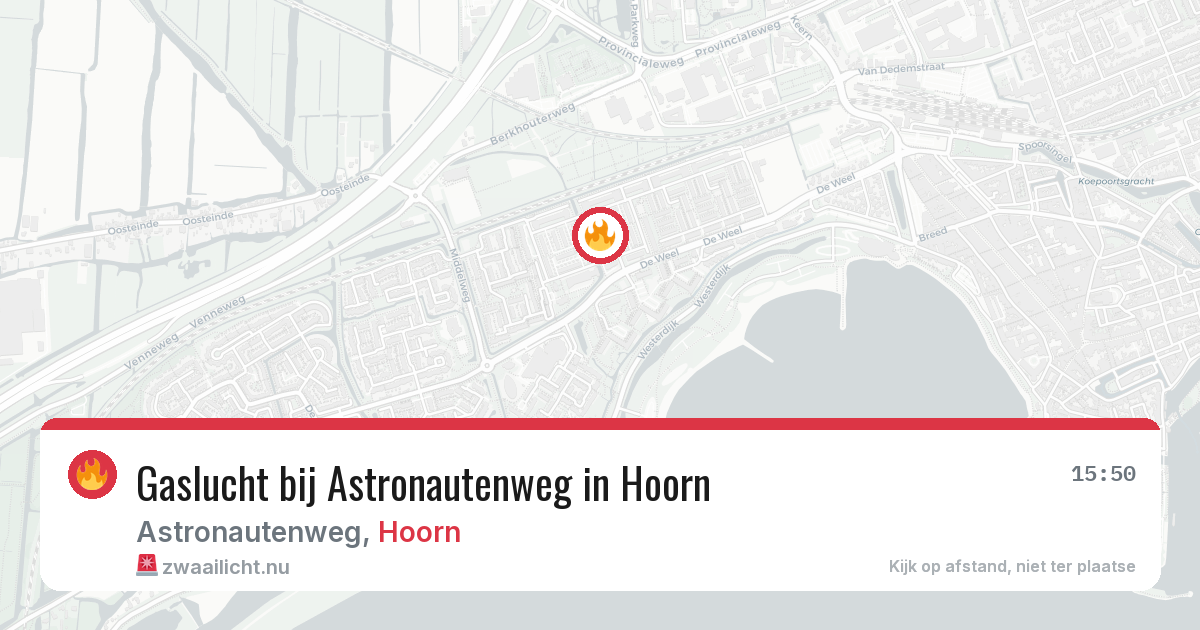 Gaslucht bij Astronautenweg in Hoorn — 8 mei 2026