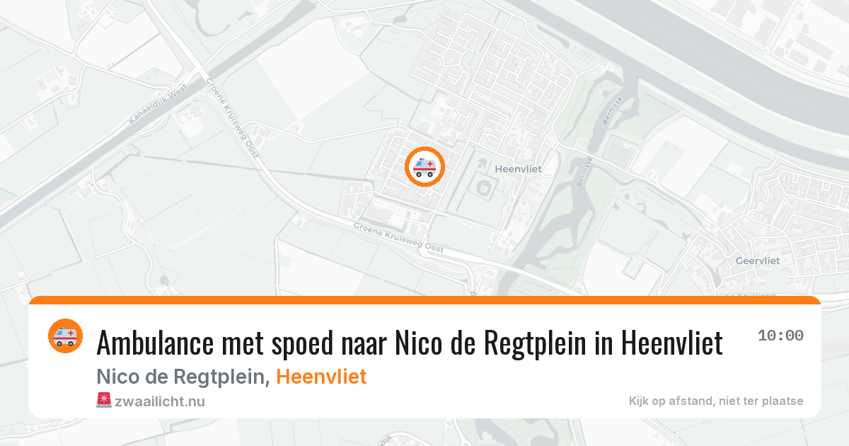 Ambulance met spoed naar Nico de Regtplein in Heenvliet — 18 mrt 2026