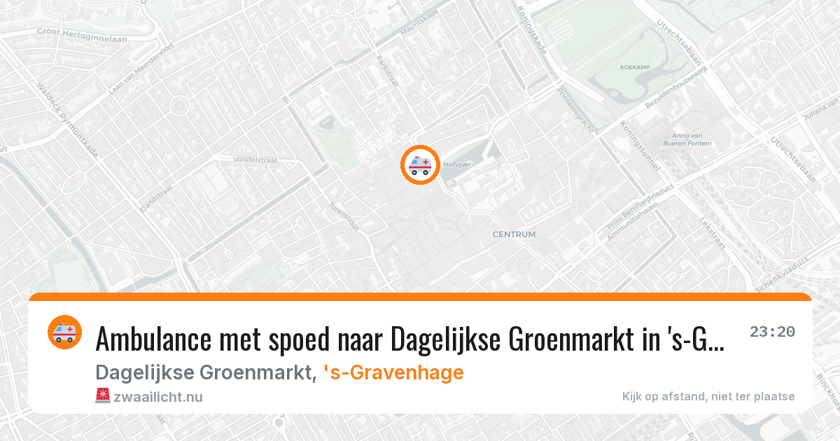 Ambulance met spoed naar Dagelijkse Groenmarkt in 's-Gravenhage — 14 feb 2026
