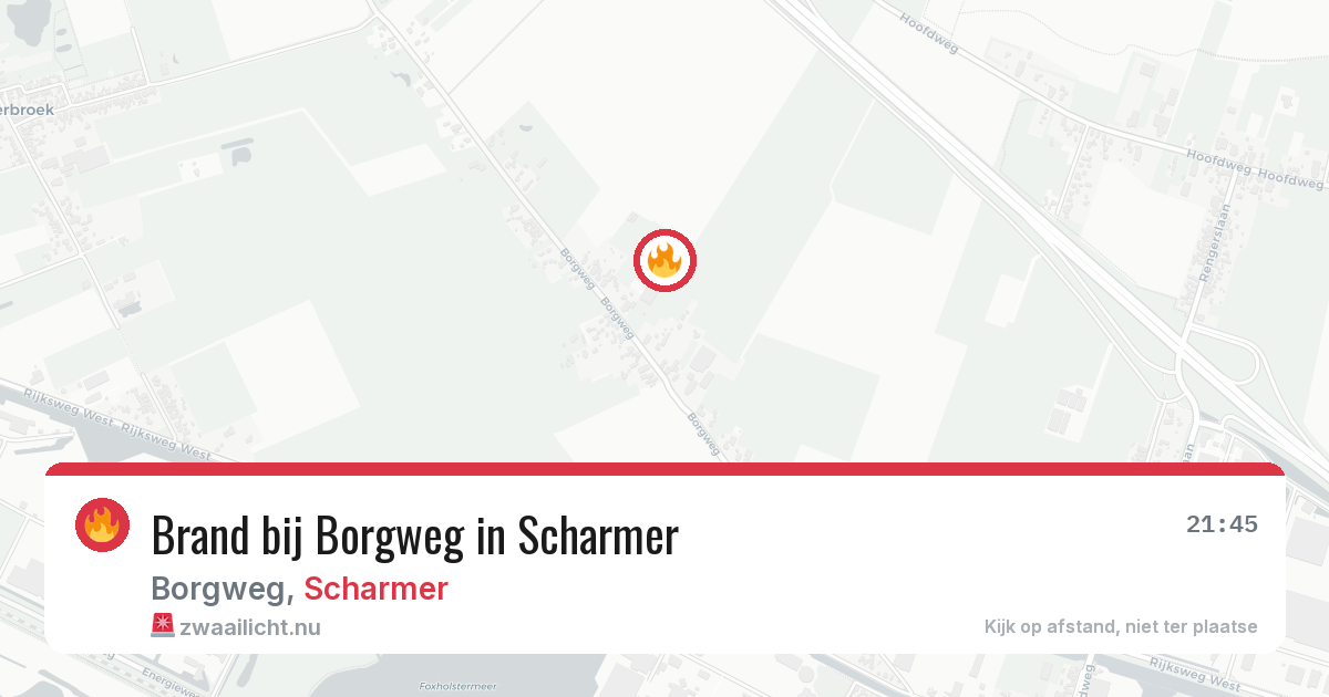 Brand bij Borgweg in Scharmer — 7 mrt 2026