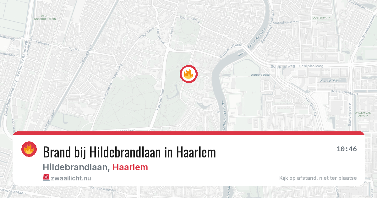 Brand bij Hildebrandlaan in Haarlem — 14 jul 2026