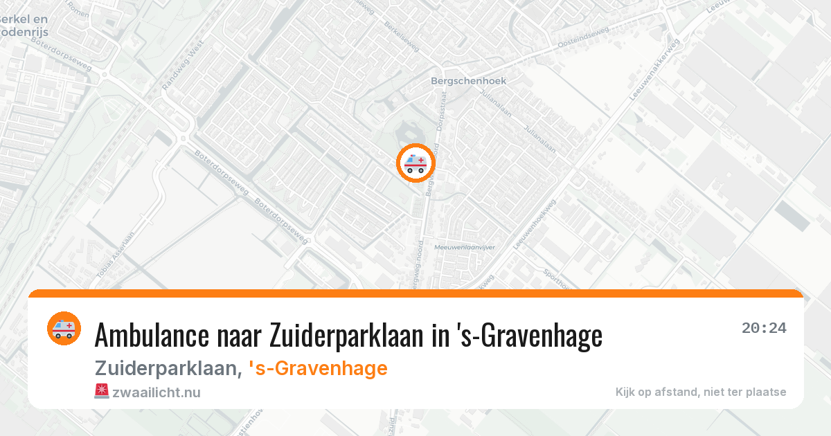 Ambulance naar Zuiderparklaan in 's-Gravenhage — 29 mrt 2026