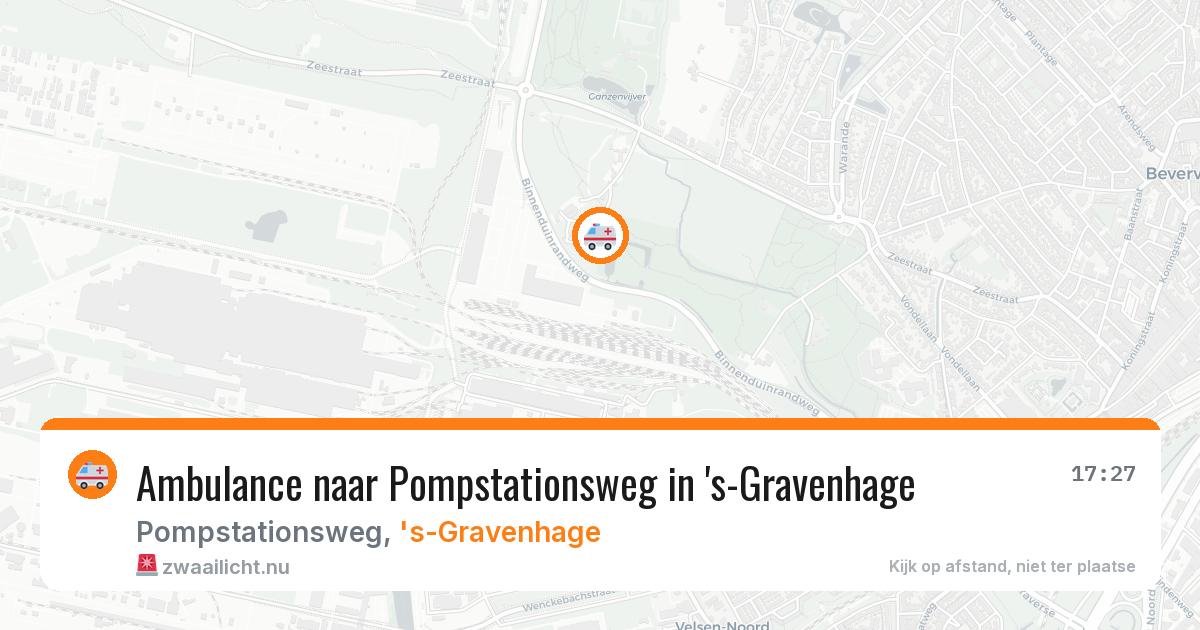 Ambulance naar Pompstationsweg in 's-Gravenhage — 14 mrt 2026