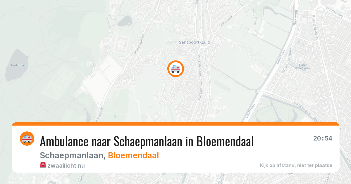 Ambulance naar Schaepmanlaan in Bloemendaal — 14 jul 2026