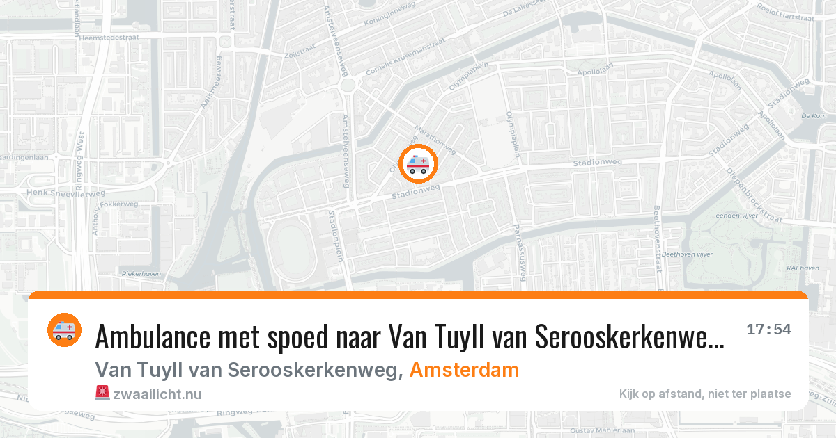 Ambulance met spoed naar Van Tuyll van Serooskerkenweg in Amsterdam — 1 jun 2026