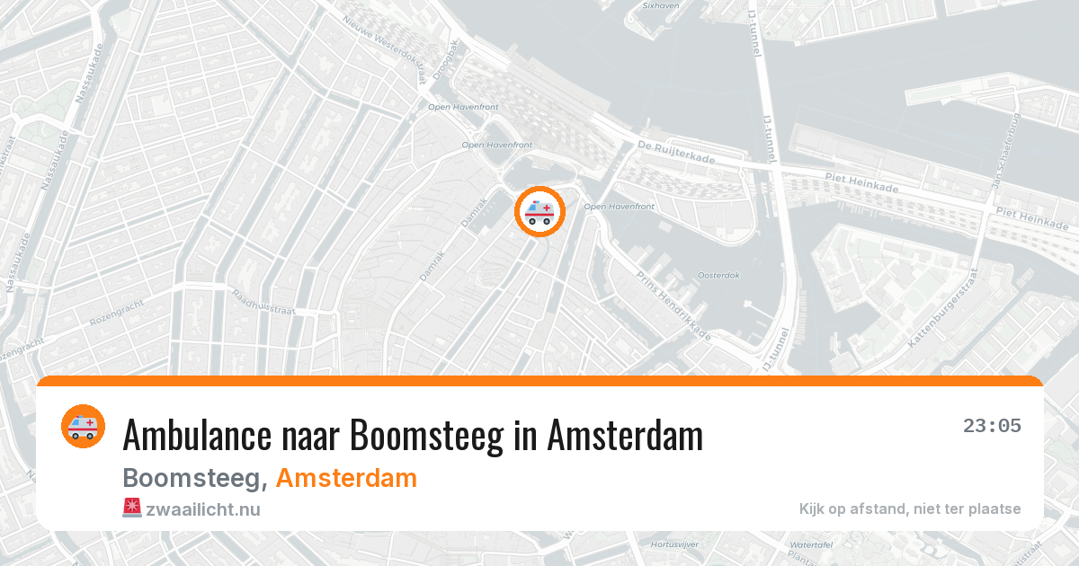 Ambulance naar Boomsteeg in Amsterdam — 25 mei 2026