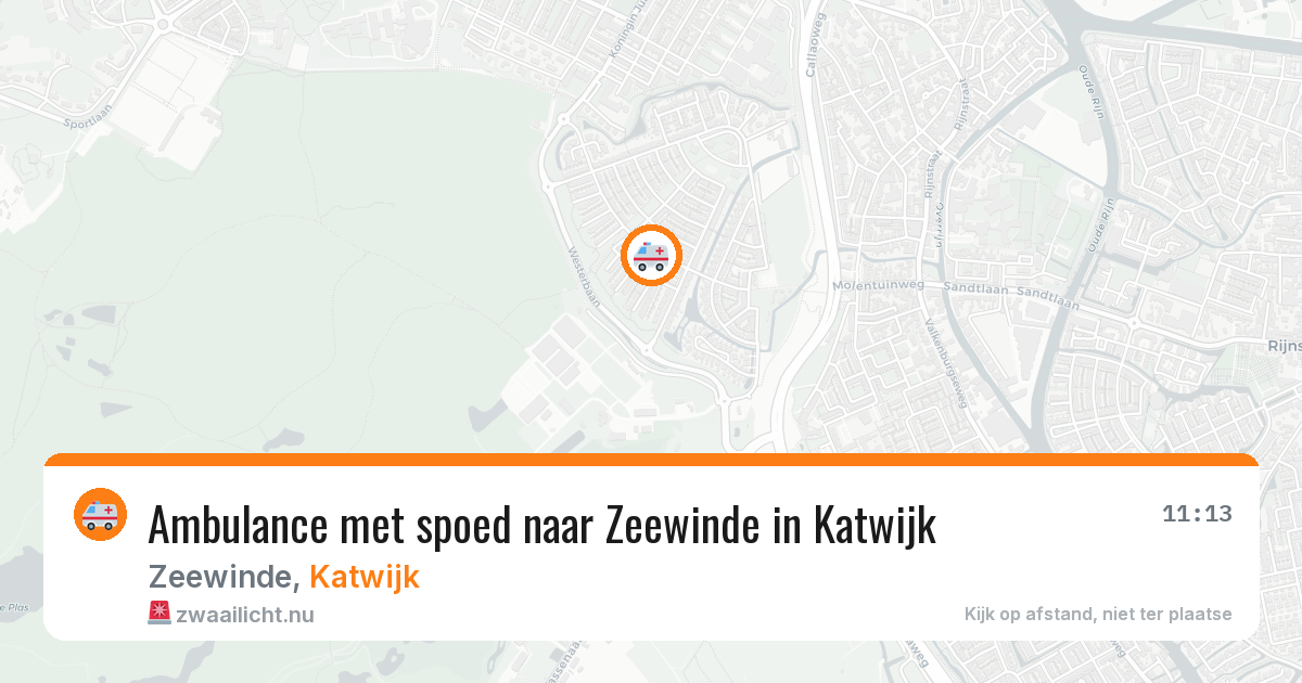 Ambulance met spoed naar Zeewinde in Katwijk — 24 jul 2026