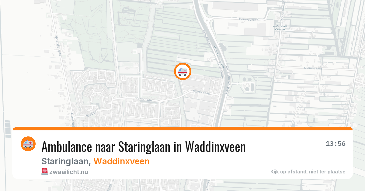 Ambulance naar Staringlaan in Waddinxveen — 18 jul 2026