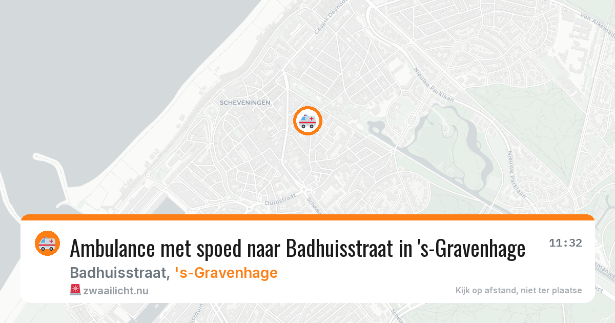 Ambulance met spoed naar Badhuisstraat in 's-Gravenhage — 24 jan 2026