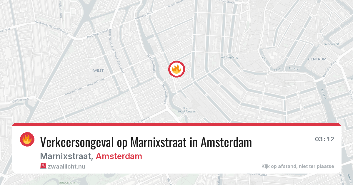 Verkeersongeval op Marnixstraat in Amsterdam — 2 feb 2026
