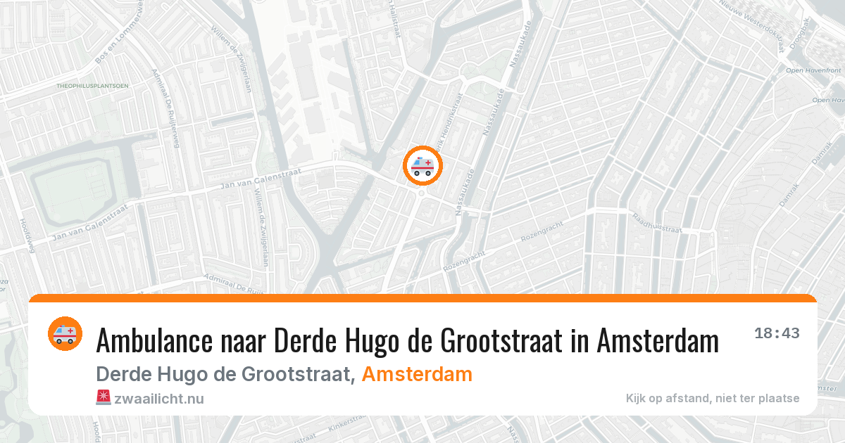 Ambulance naar Derde Hugo de Grootstraat in Amsterdam — 14 jul 2026