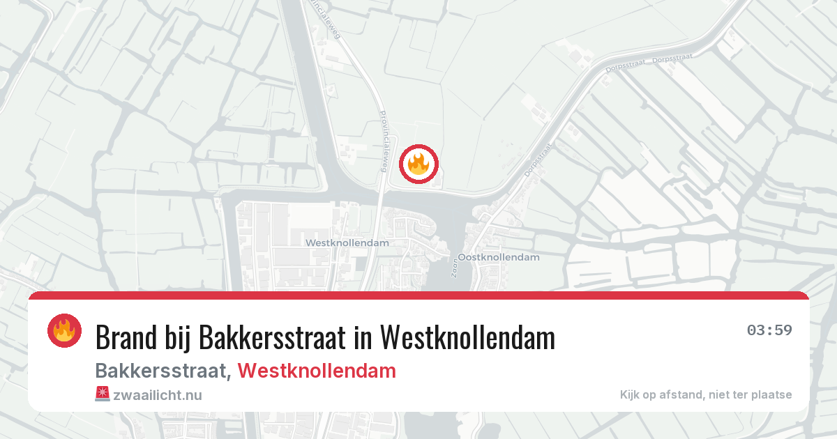 Brand bij Bakkersstraat in Westknollendam — 1 jun 2026