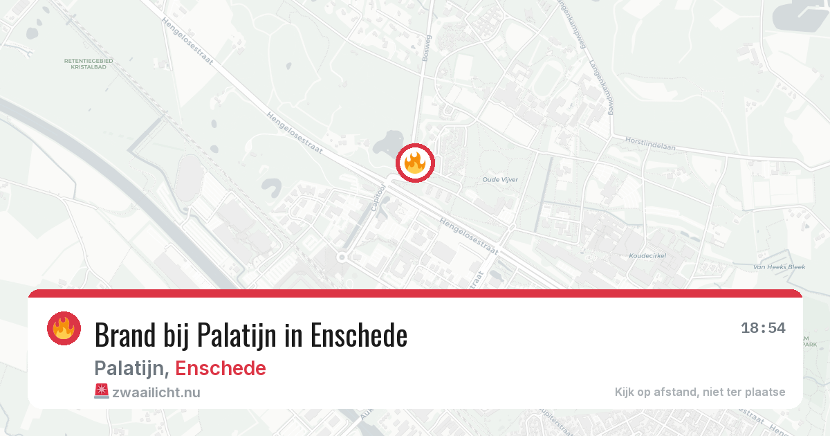 Brand bij Palatijn in Enschede — 17 jun 2026