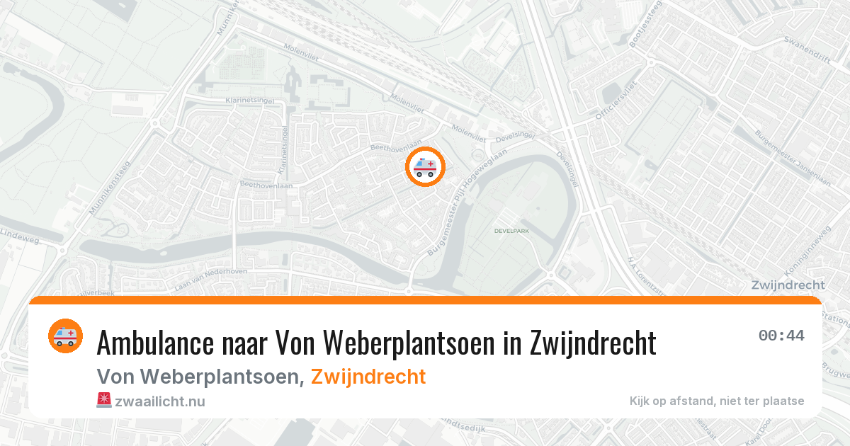 Ambulance naar Von Weberplantsoen in Zwijndrecht — 7 mei 2026