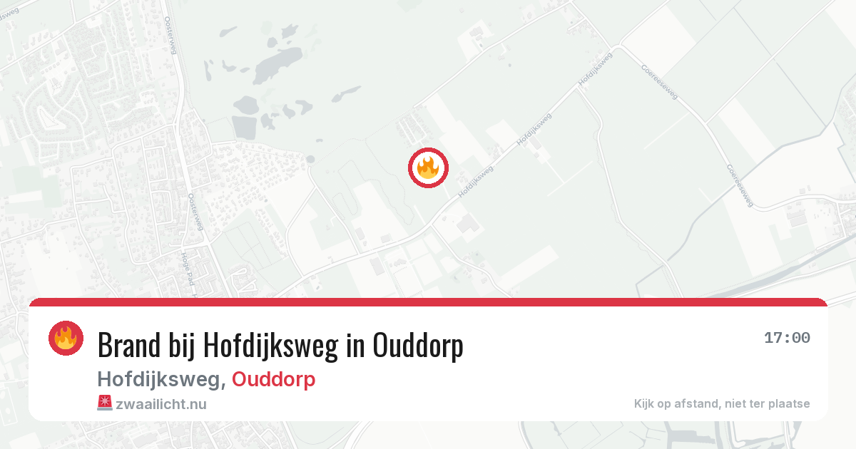Brand bij Hofdijksweg in Ouddorp — 15 mei 2026