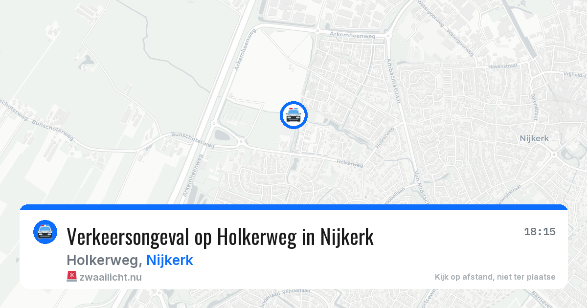 Verkeersongeval op Holkerweg in Nijkerk — 24 jul 2026