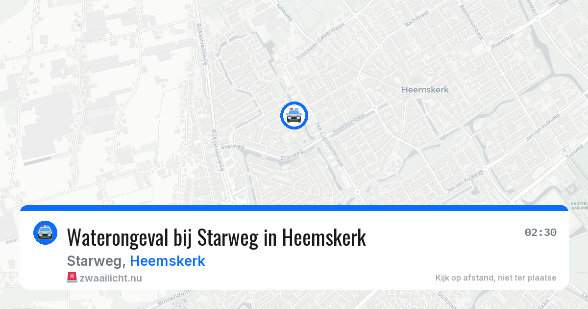 Waterongeval bij Starweg in Heemskerk — 30 mei 2026