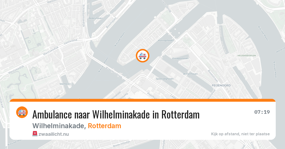 Ambulance naar Wilhelminakade in Rotterdam — 7 jun 2026