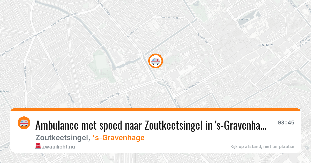 Ambulance met spoed naar Zoutkeetsingel in 's-Gravenhage — 27 jul 2026