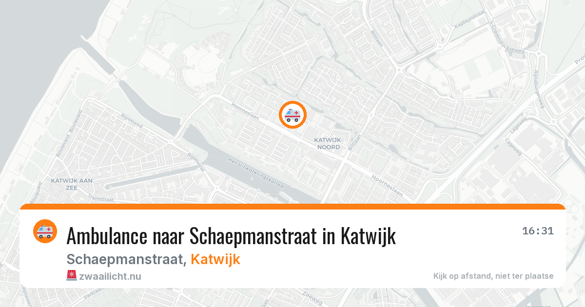 Ambulance naar Schaepmanstraat in Katwijk — 26 jul 2026