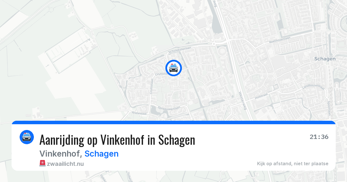 Aanrijding op Vinkenhof in Schagen — 11 jul 2026