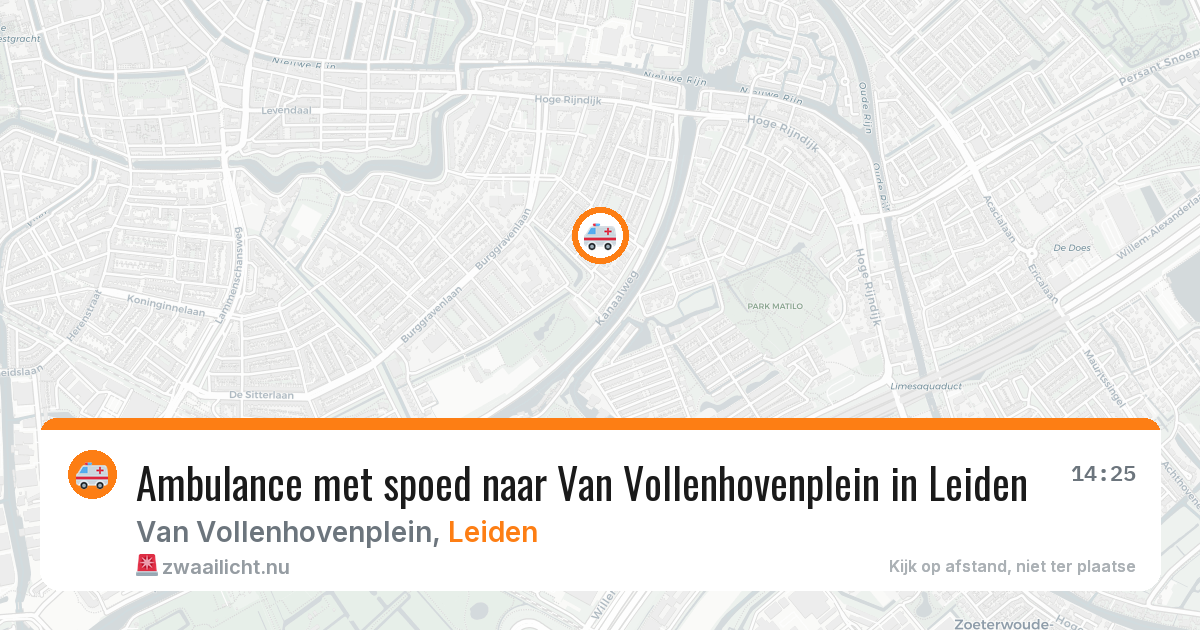 Ambulance met spoed naar Van Vollenhovenplein in Leiden — 19 jan 2026