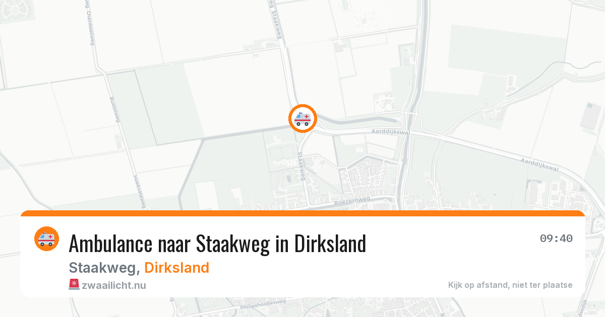 Ambulance naar Staakweg in Dirksland — 13 jul 2026