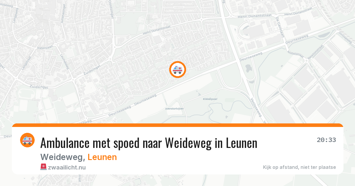 Ambulance met spoed naar Weideweg in Leunen — 20 jun 2026