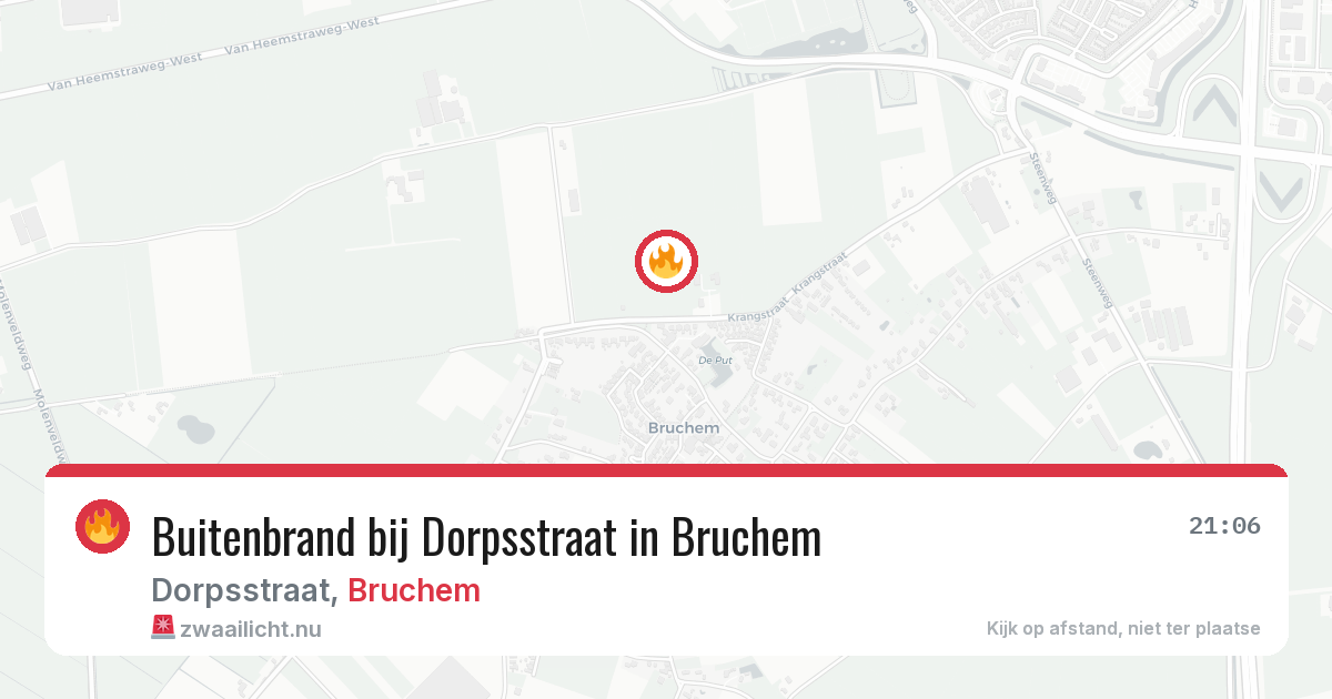 Buitenbrand bij Dorpsstraat in Bruchem — 25 jul 2026