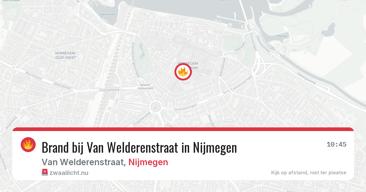 Brand bij Van Welderenstraat in Nijmegen — 22 jul 2026