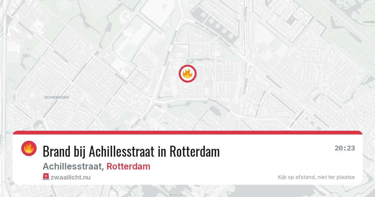 Brand bij Achillesstraat in Rotterdam — 24 mei 2026
