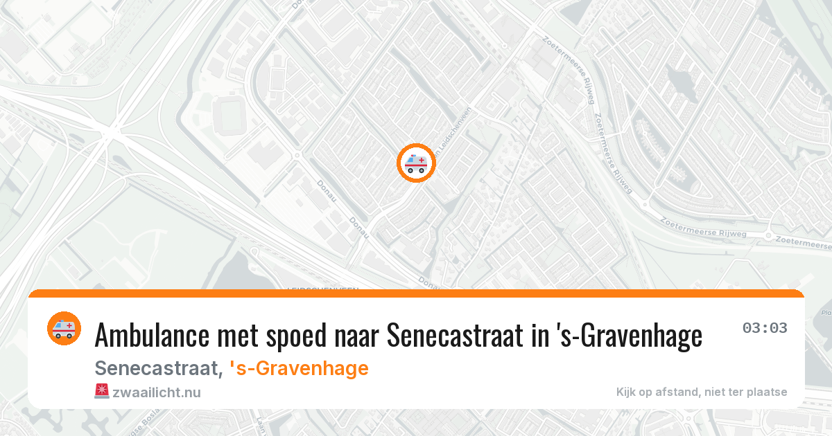 Ambulance met spoed naar Senecastraat in 's-Gravenhage — 11 mei 2026