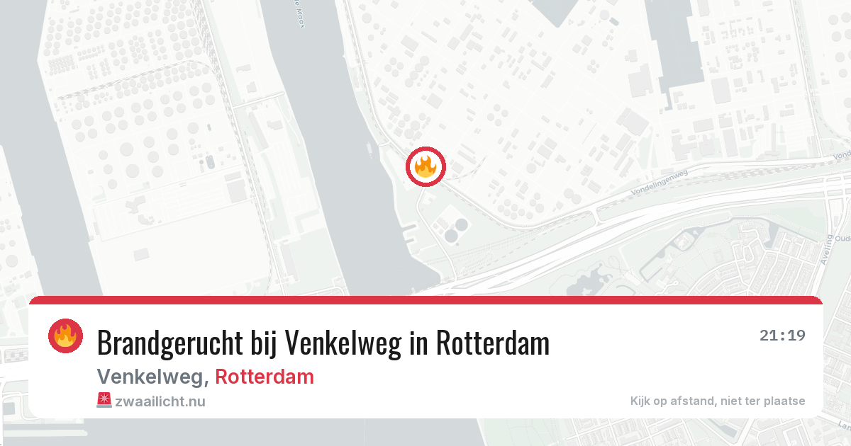 Brandgerucht bij Venkelweg in Rotterdam — 22 jul 2026