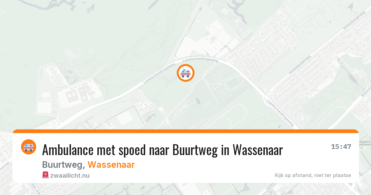 Ambulance met spoed naar Buurtweg in Wassenaar — 25 jul 2026