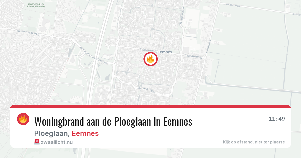 Woningbrand aan de Ploeglaan in Eemnes — 25 jan 2026