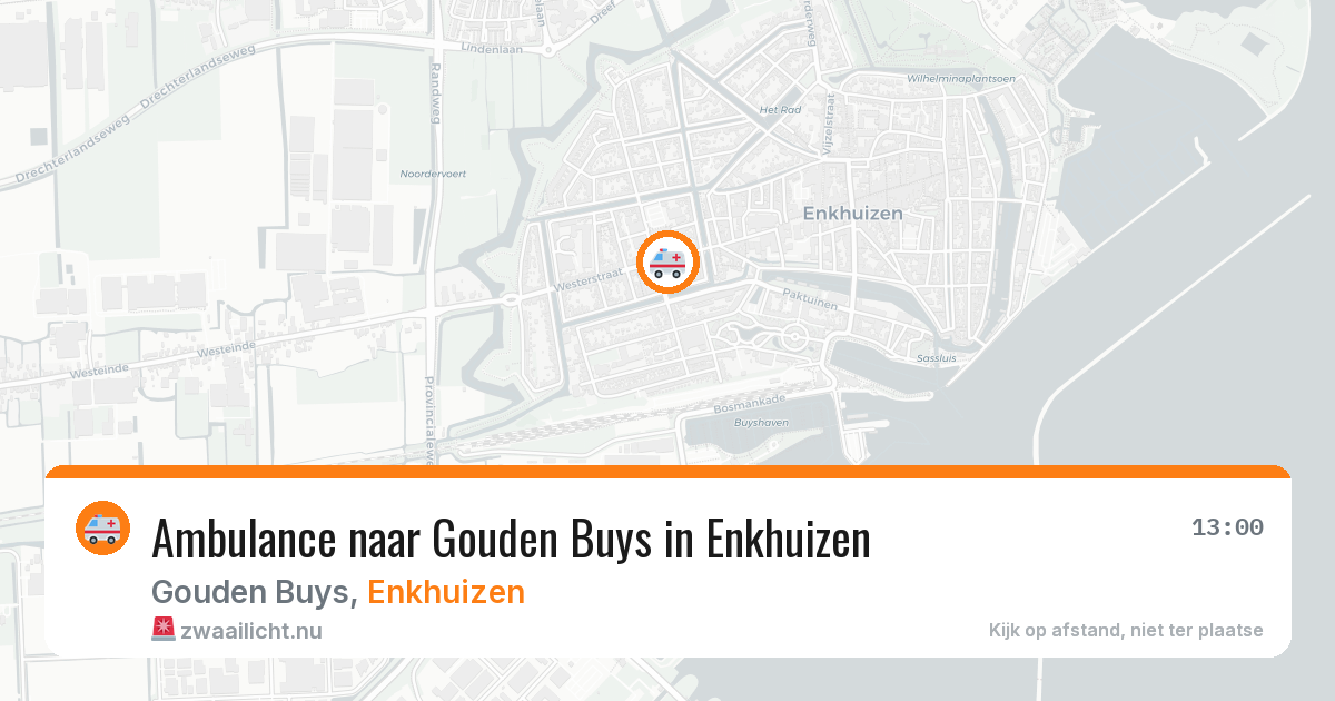 Ambulance naar Gouden Buys in Enkhuizen — 15 mei 2026