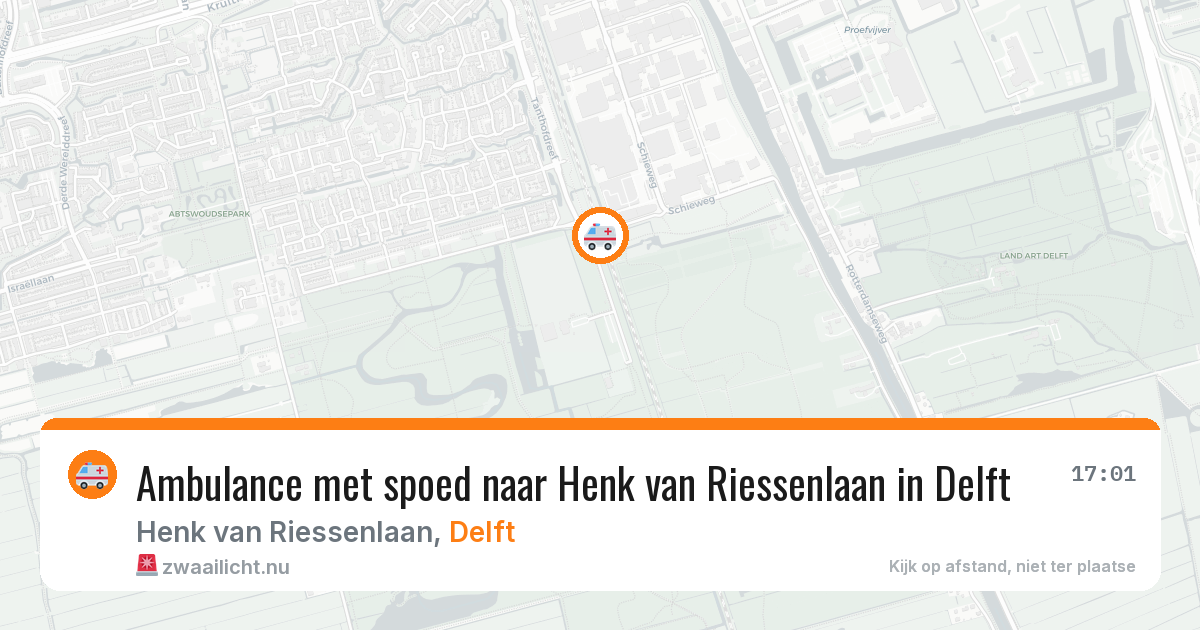 Ambulance met spoed naar Henk van Riessenlaan in Delft — 28 feb 2026