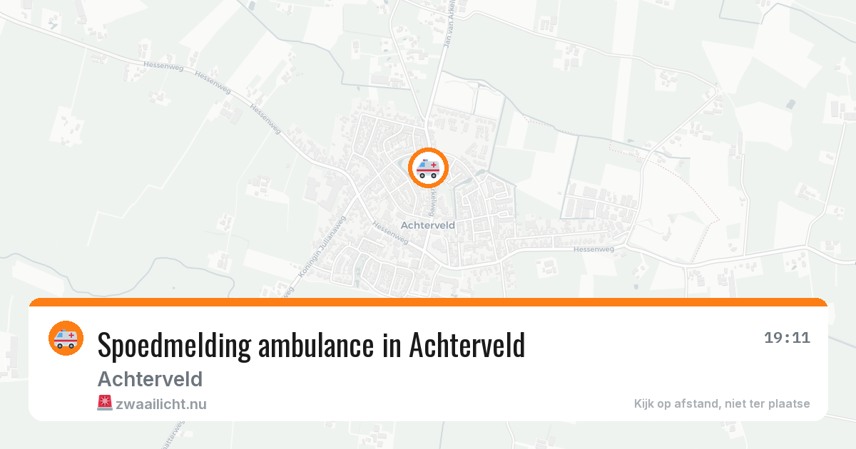 Spoedmelding ambulance in Achterveld — 12 jul 2026