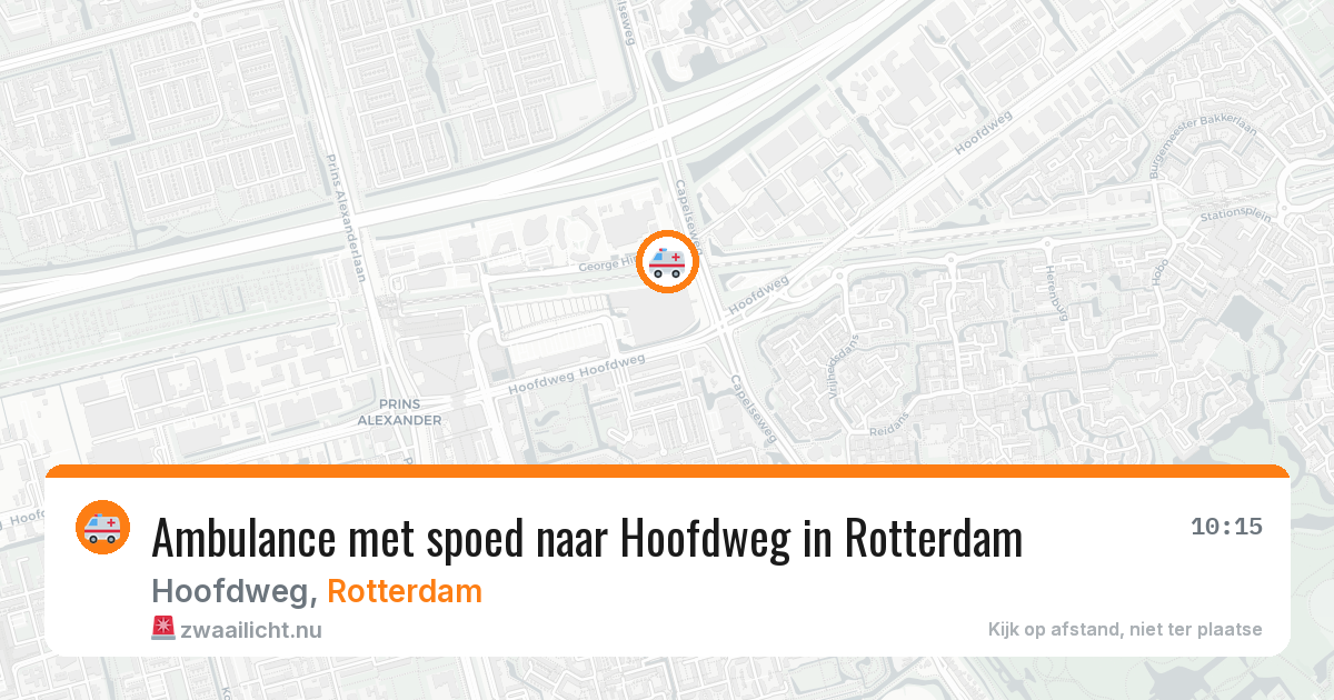 Ambulance met spoed naar Hoofdweg in Rotterdam — 28 mei 2026
